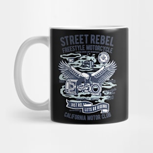 Street Rebel Motorcycle, Vintage Retro Classic Mug